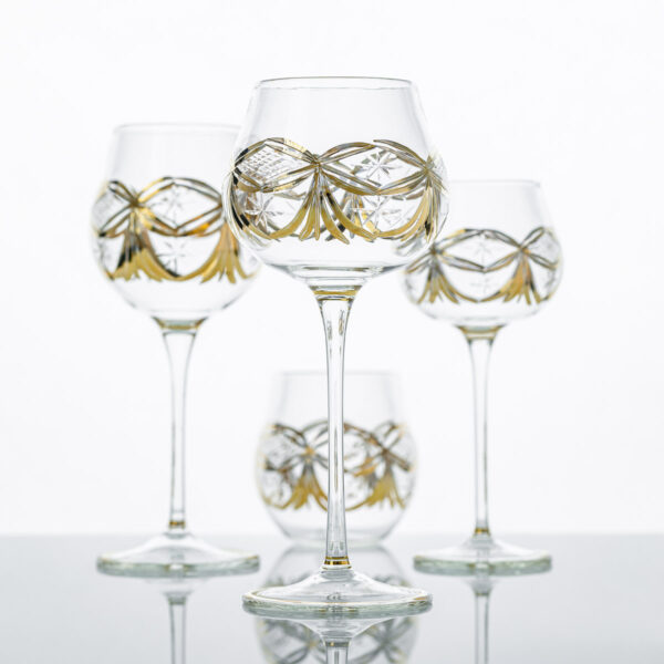COSMO ROYALE REX GULD Glasserie vinglas, dessertvinglas og vandglas